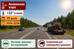На федеральных дорогах Югры временно ограничено движение тяжеловесного транспорта