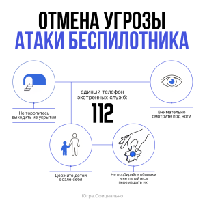 Отбой угрозы атаки беспилотника на территории Югры